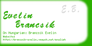 evelin brancsik business card